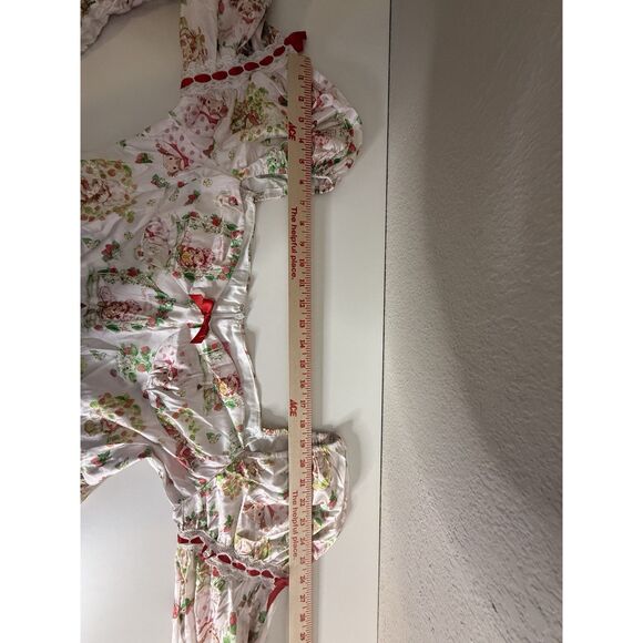 Dolls Kill Strawberry Shortcake Dress White Pink Satin Lace Mini Ruffle Sz XL - Picture 11 of 12